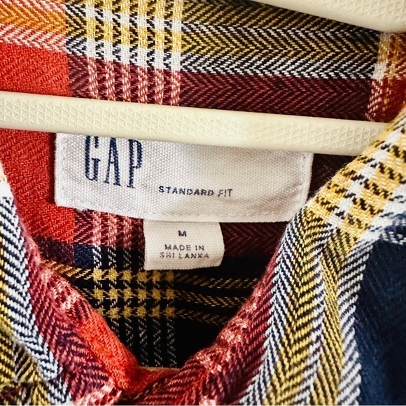Gap Men's standard Fit - Plaid Flannel  Long Sleeve 100% Cotton Size Medium - Picture 7 of 7